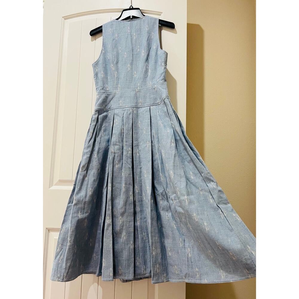 NWT❤️HUNTER BELL BUTTON-FRONT PLEATED A-LINE DRESS sz6 - Picture 4 of 11